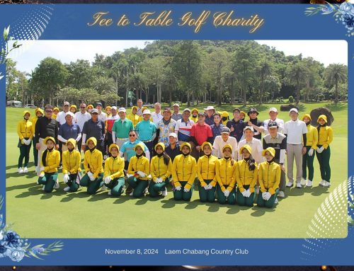 On behalf of the management of Laem Chabang Country Club, we would like to extend our heartfelt gratitude to all golfers who joined us for the Tee to Table Golf Charity event. Your participation has helped make a meaningful contribution to Wat Amphawan School. Thank you for being part of this wonderful cause.